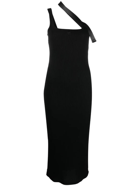 Strap-Detail Midi Dress