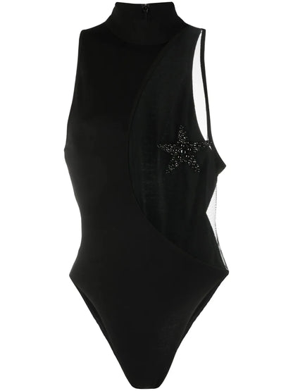 Star-Detail Cut-Out Bodysuit