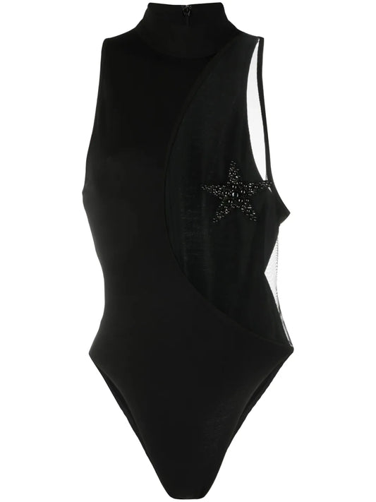 Star-Detail Cut-Out Bodysuit