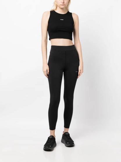 Logo-Print Cropped Tank Top