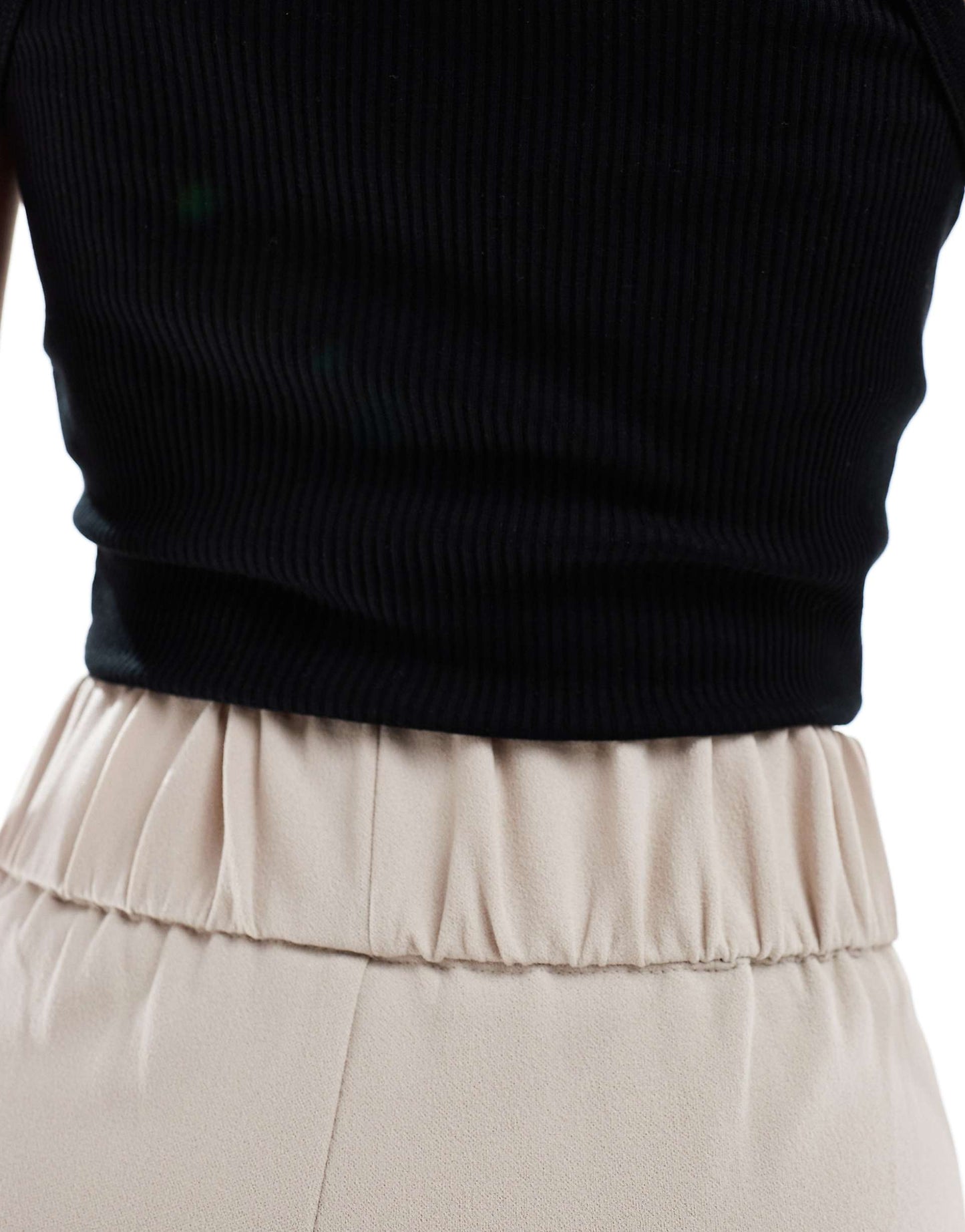 Button Detail Wide Leg Dad Trousers