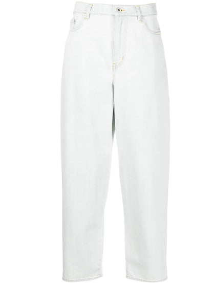 Logo-Embroidered Straight-Leg Jeans