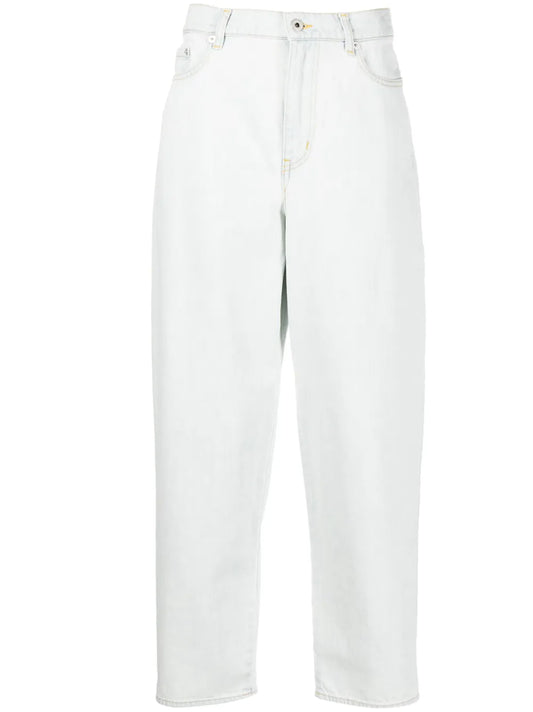 Logo-Embroidered Straight-Leg Jeans