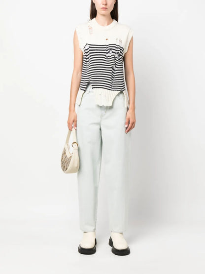 Logo-Embroidered Straight-Leg Jeans