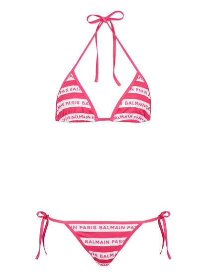 Logo-Print Bikini Set