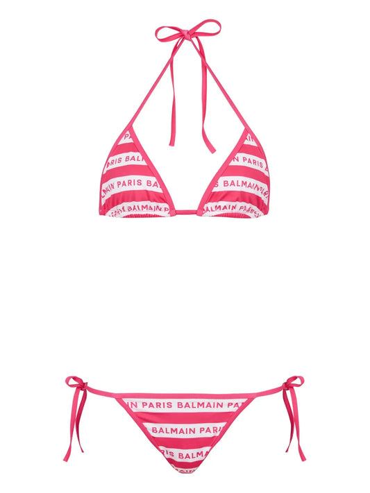 Logo-Print Bikini Set