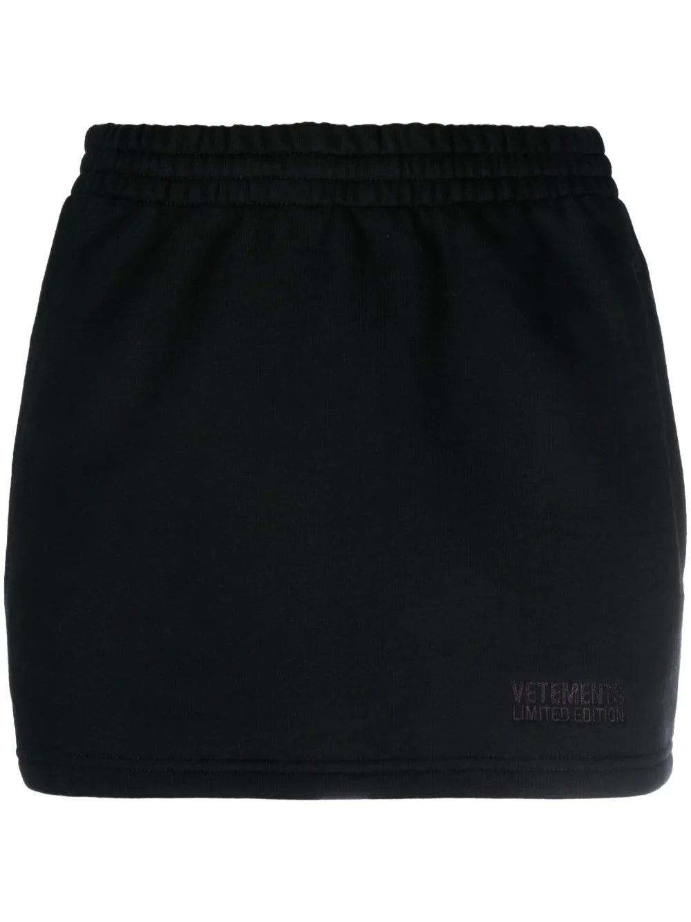 Elasticated Cotton-Blend Miniskirt