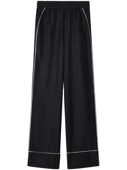 Straight-Leg Pyjama-Inspired Trousers