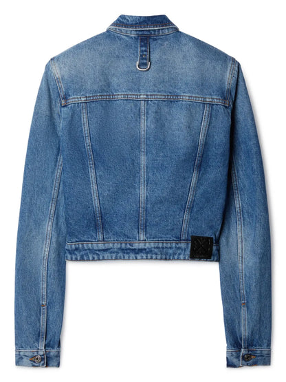 Belt-Detailed Denim Jacket