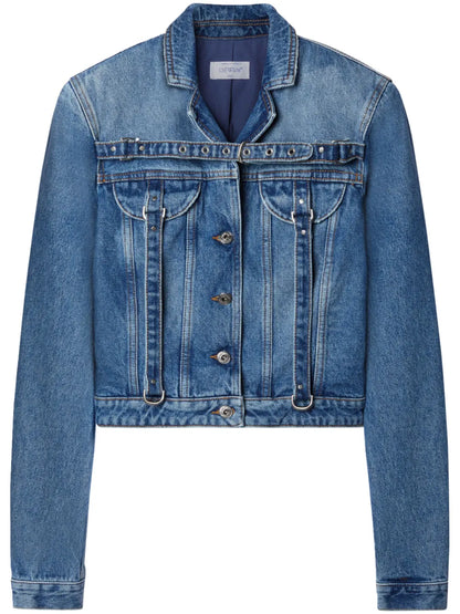 Belt-Detailed Denim Jacket