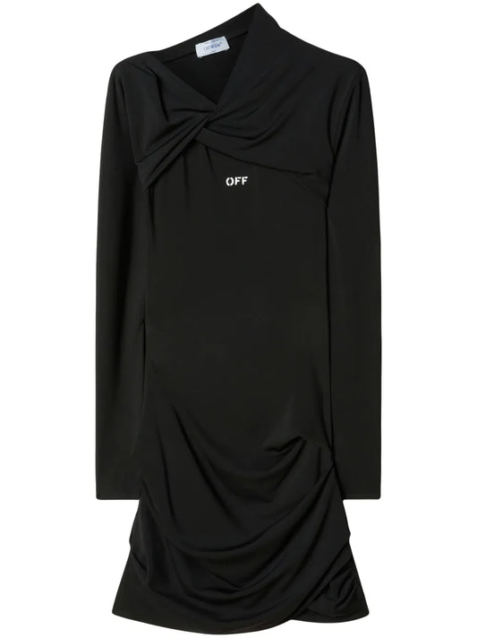 Off Stamp Twist-Detail Minidress