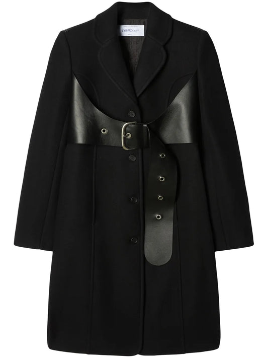 Belted Single-Breasted Coat
