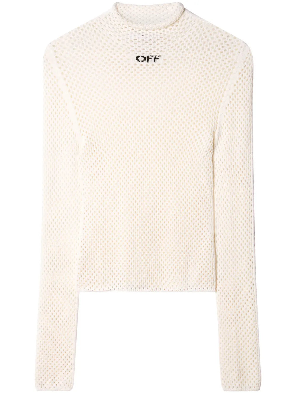 Off-Logo Open-Knit Top