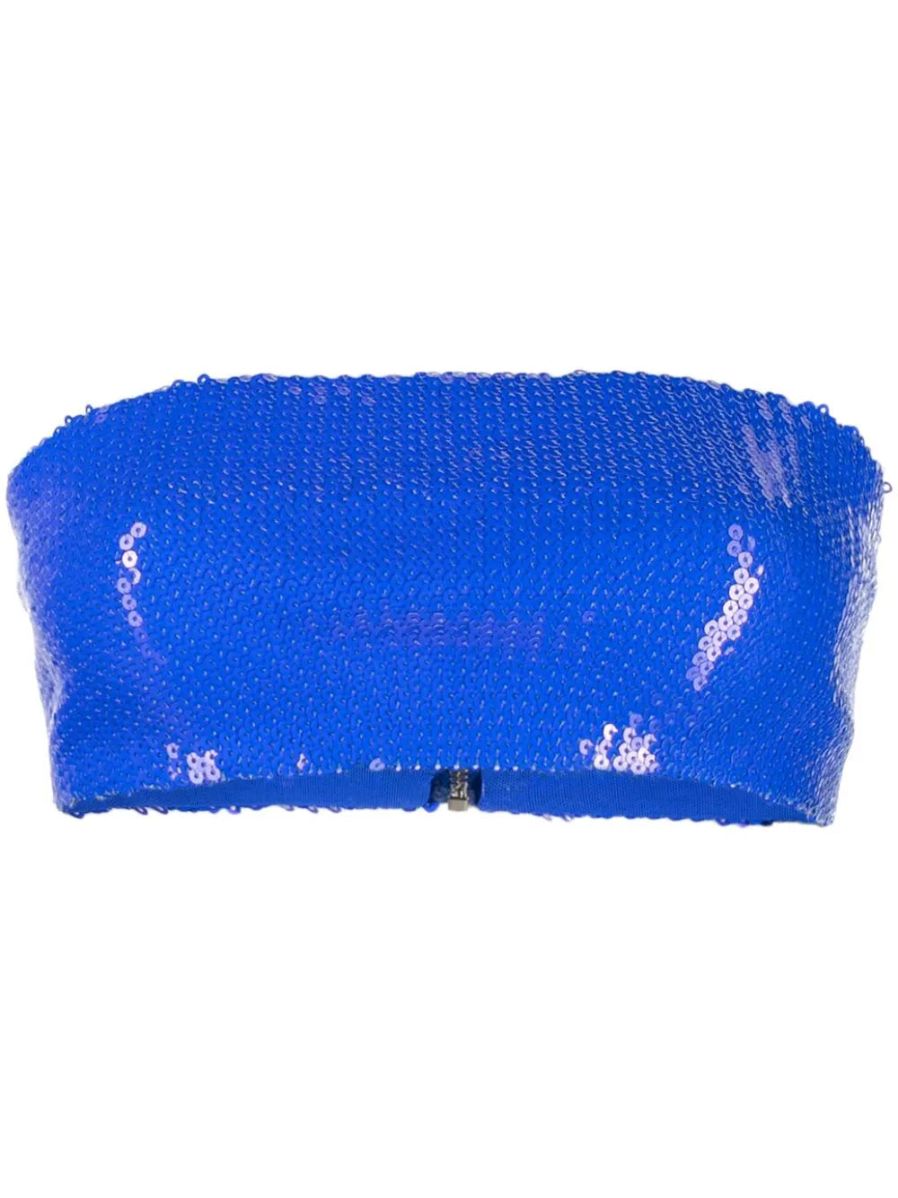Sequin-Embellished Strapless Crop Top