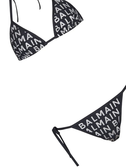 Logo-Print Bikini Set