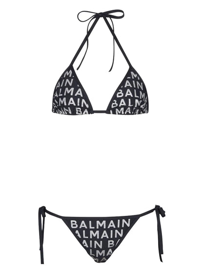 Logo-Print Bikini Set