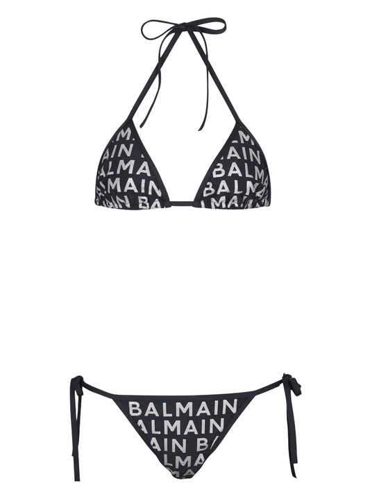 Logo-Print Bikini Set