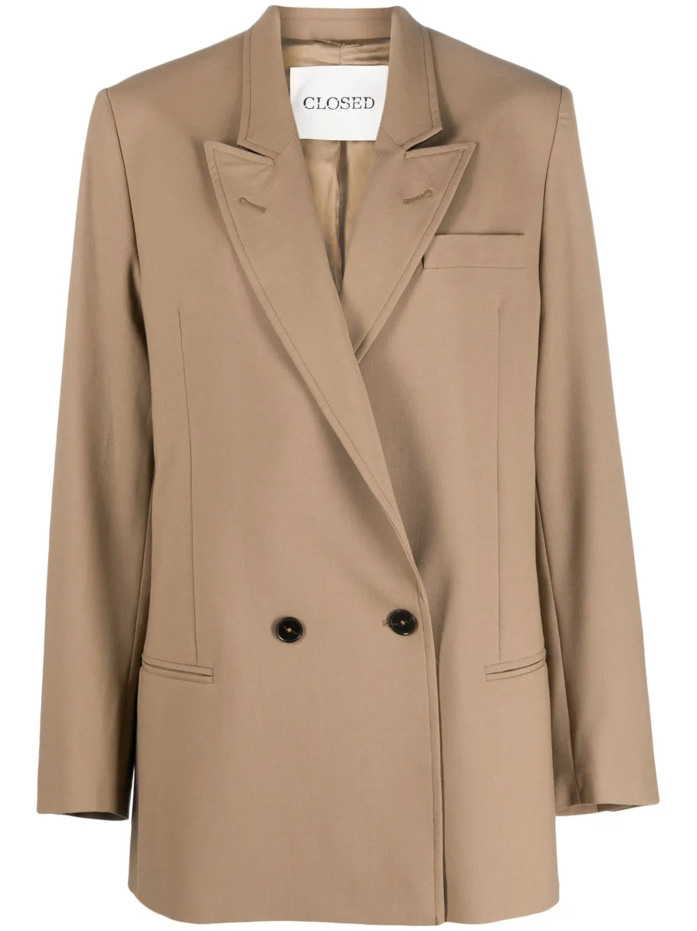 Peak-Lapels Double-Breasted Blazer