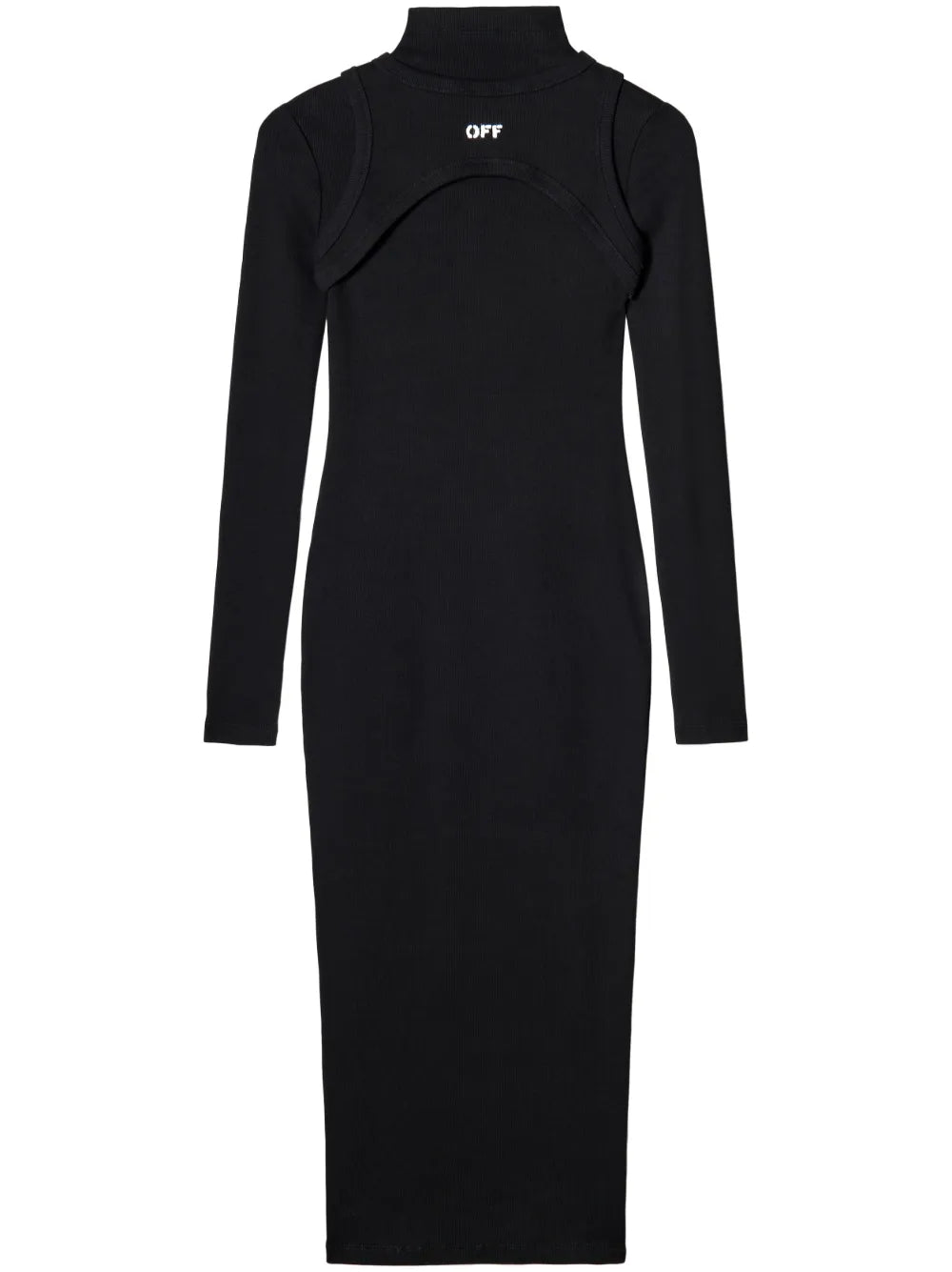 Ribbed Turtleneck Midi Dress