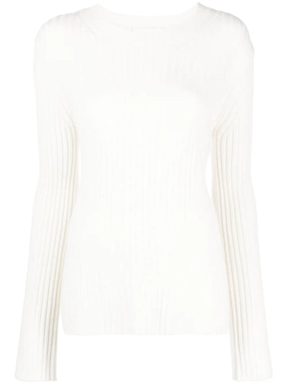 Rib-Knit Long-Sleeve Top