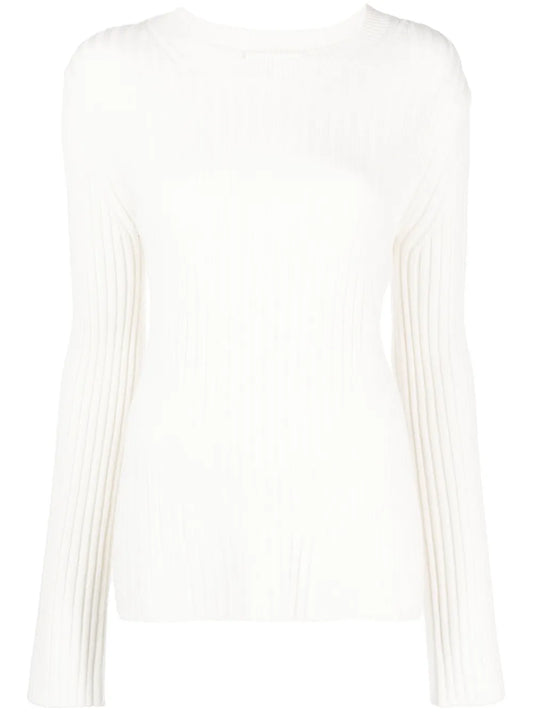 Rib-Knit Long-Sleeve Top