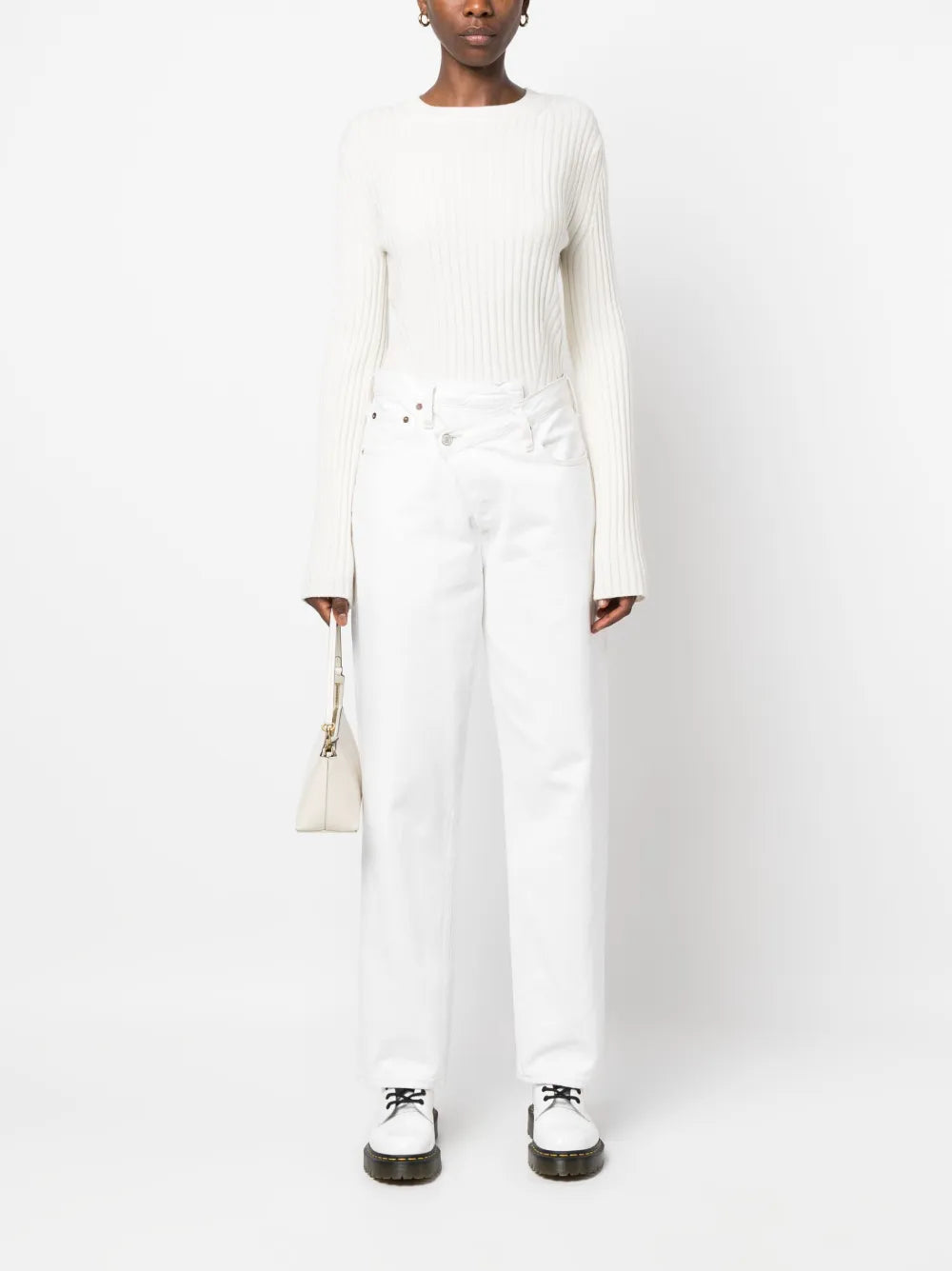 Rib-Knit Long-Sleeve Top