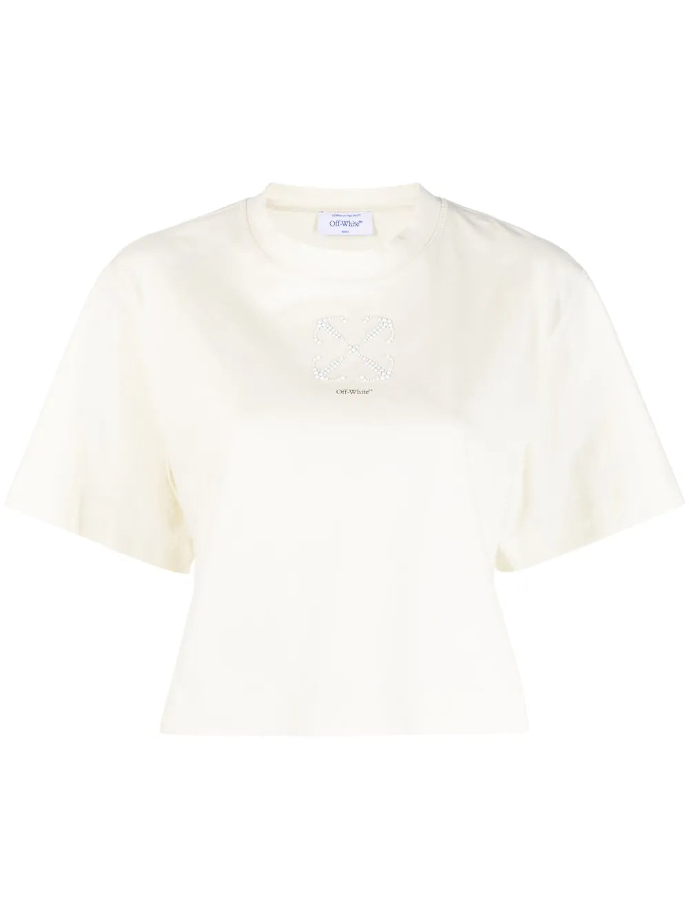 Arrows-Motif Embellished Cropped T-Shirt