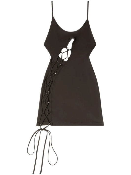 Lace-Up Strech Minidress