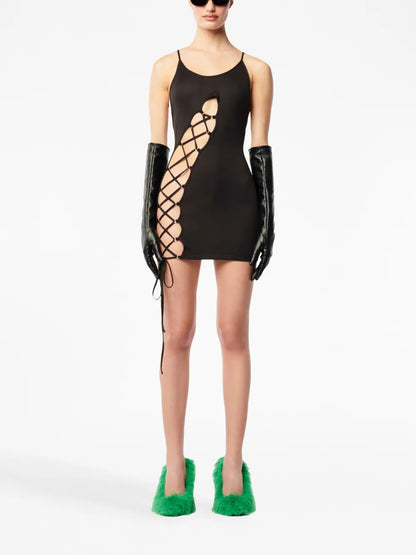 Lace-Up Strech Minidress