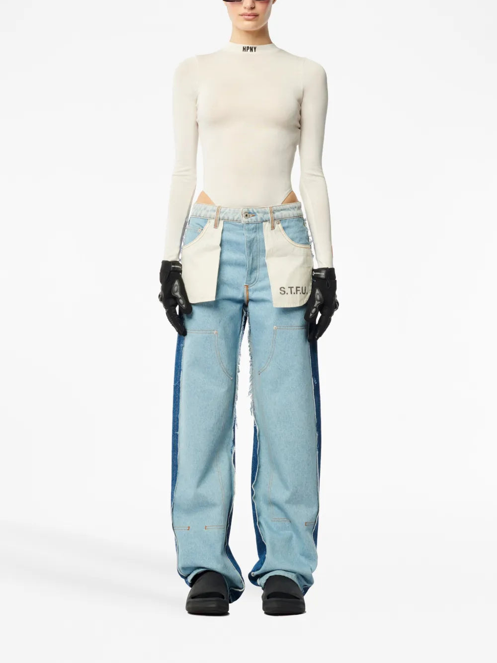 Mid-Rise Panelled Jeans