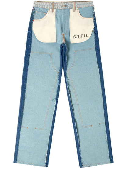 Mid-Rise Panelled Jeans