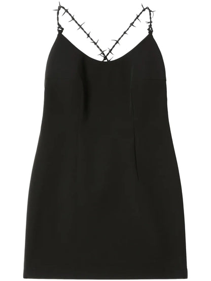 Logo-Patch Criss-Cross Strap Dress