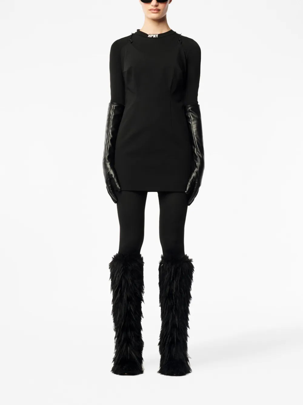 Logo-Patch Criss-Cross Strap Dress