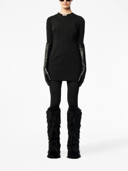 Logo-Patch Criss-Cross Strap Dress