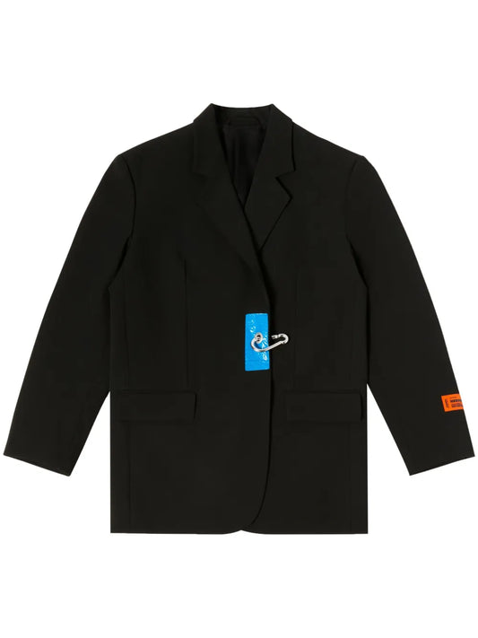 Single-Breasted Carabiner-Detail Blazer