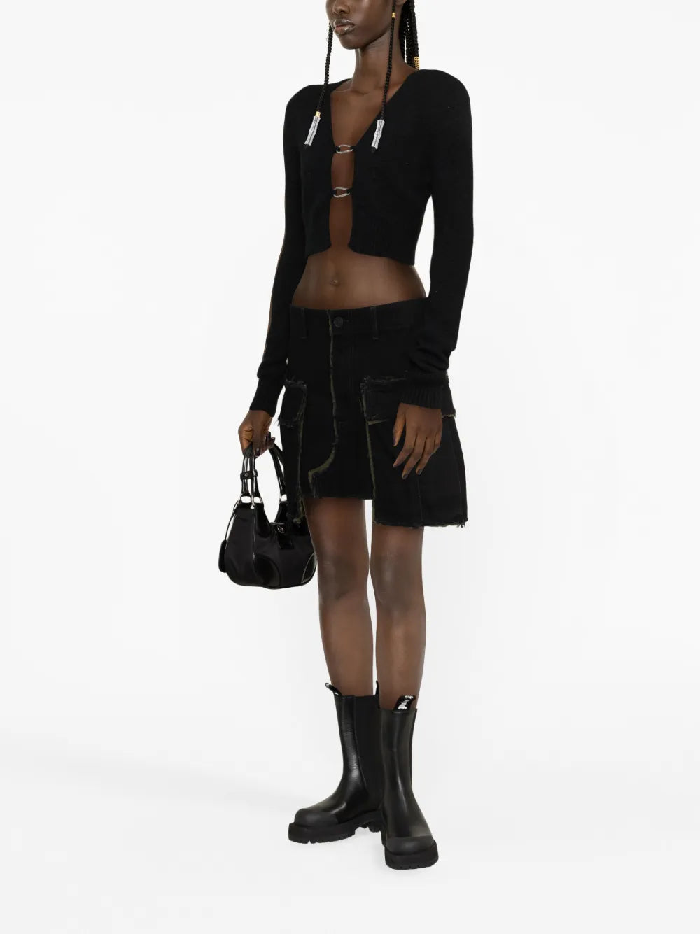 Rebuilt Denim Cargo Skirt