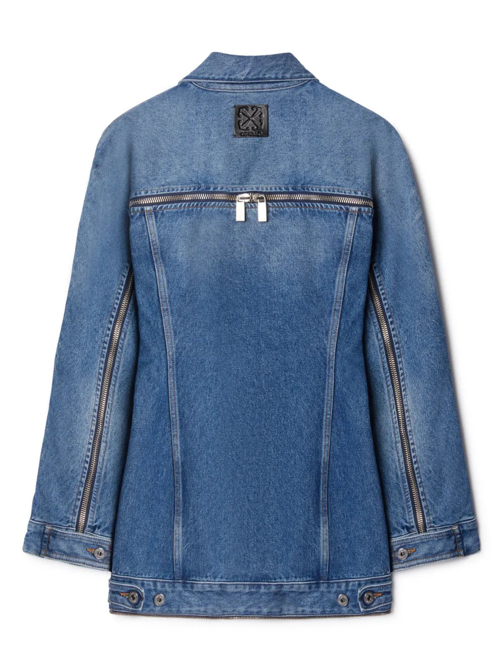 Zipped Denim Minidress