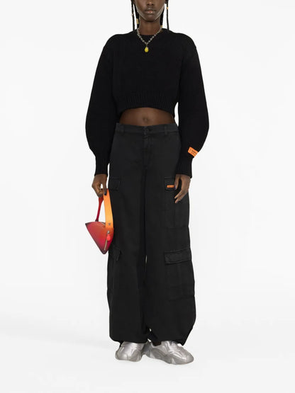 Mid-Rise Cargo Trousers