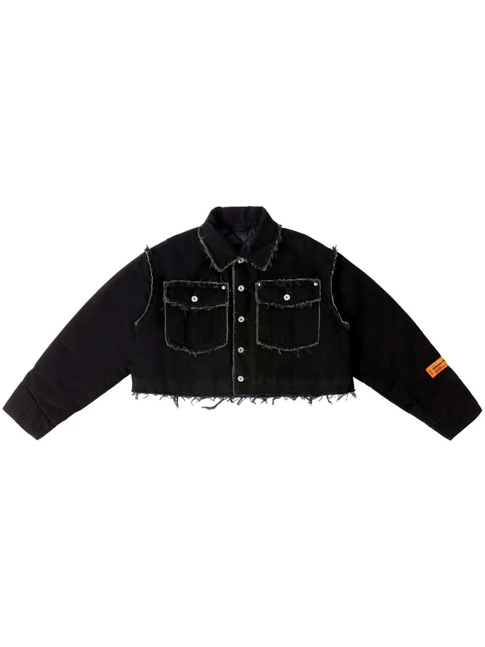 Distressed Cropped Denim Jacket
