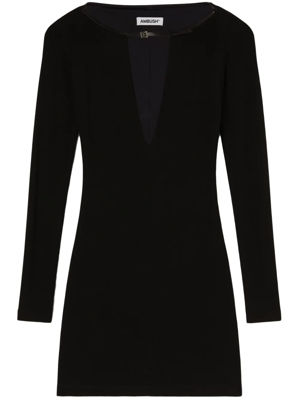 V-Neck Jersey Minidress