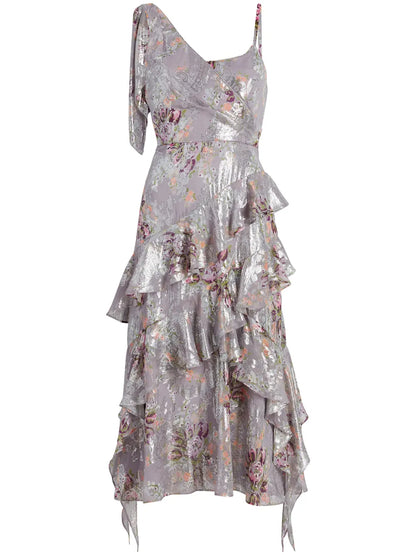 Trevor Floral-Print Ruffled Dress