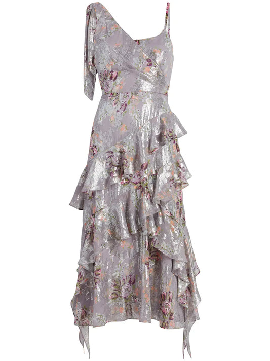 Trevor Floral-Print Ruffled Dress