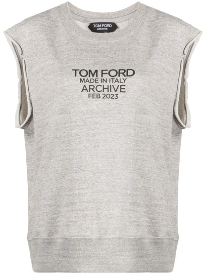 Logo-Print Cotton Tank Top