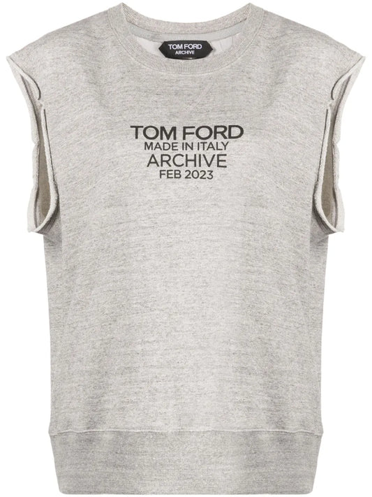 Logo-Print Cotton Tank Top