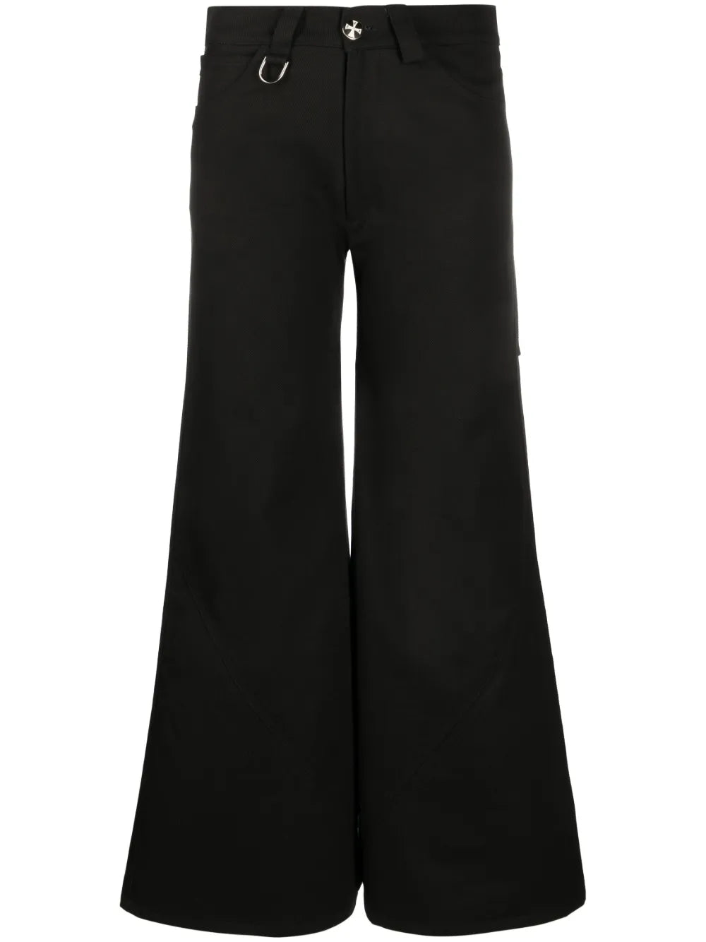Wide-Leg Cotton Trousers