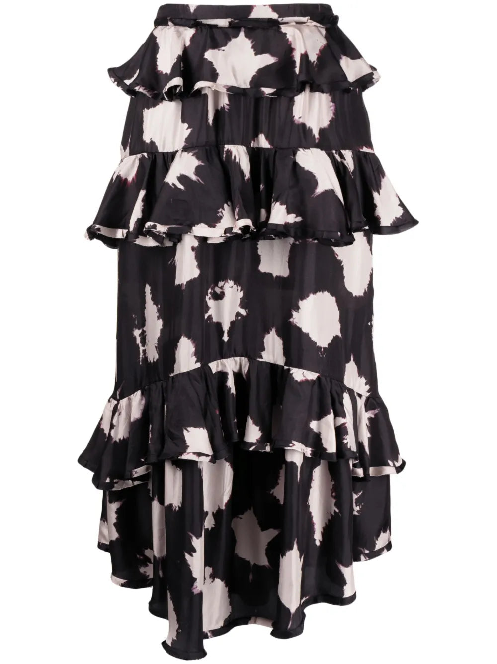 Winona Ruffled Silk Skirt