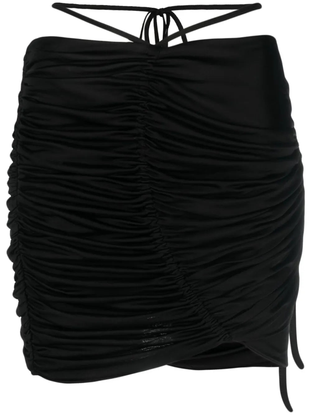 Cut-Out Draped Miniskirt