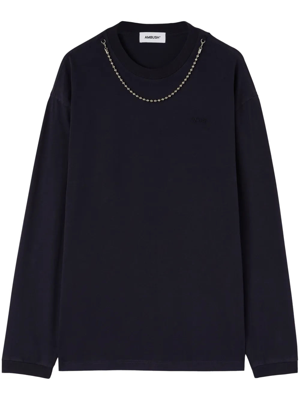Chain-Embellished Cotton Sweatshirt