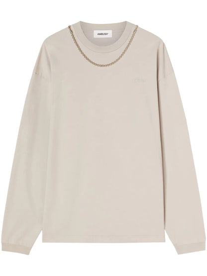 Ballchain Long-Sleeve Cotton Top