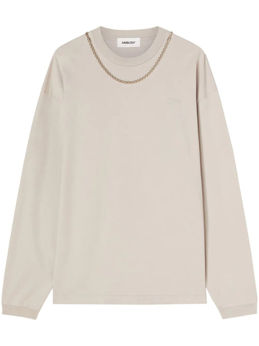 Ballchain Long-Sleeve Cotton Top